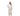 Person wearing a white lab coat on a white background