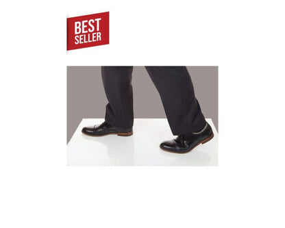 Black dress shoes on a white platform with a 'Best Seller' label above.