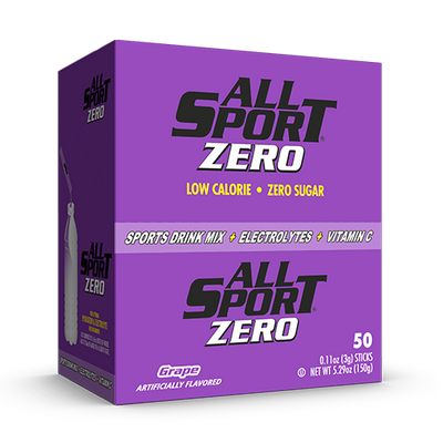 All Sport Zero Grape electrolyte powder sticks - box of 50