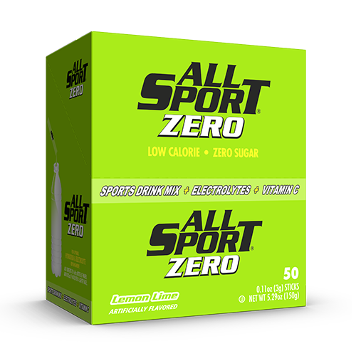 All Sport Zero Powder Sticks, Lemon Lime, Box of 50