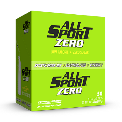All Sport Zero Powder Sticks, Lemon Lime, Box of 50