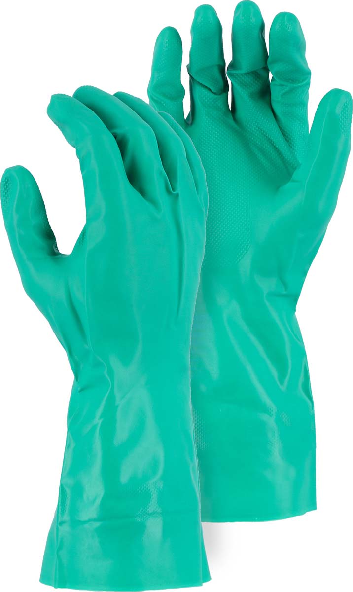 blue latex gloves