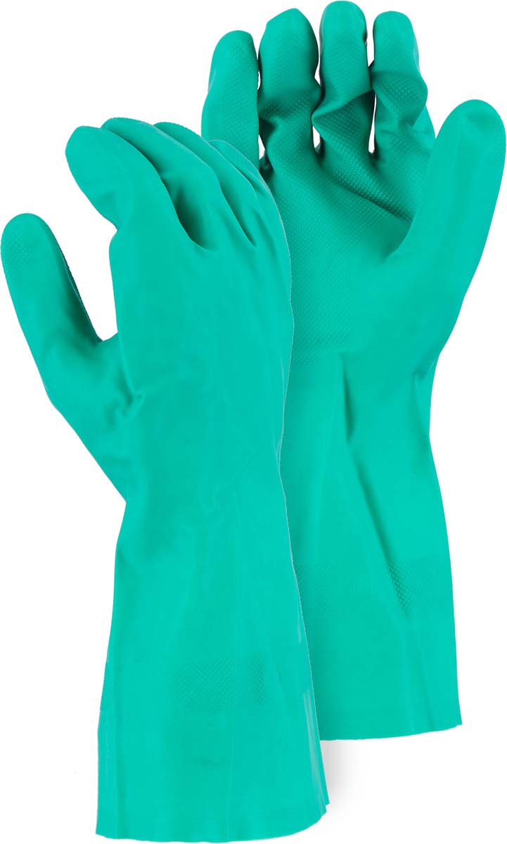 blue latex gloves