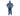 Man wearing a blue coverall on a white background