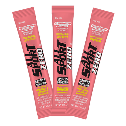 All Sport Zero Powder Sticks, Strawberry Banana, Box of 50