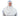 Person wearing a white protective suit with blue accents on a white background